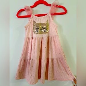 soft pink sundress with sequin cat